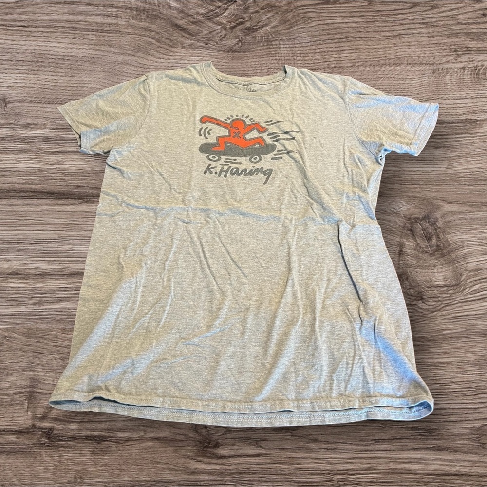 K. Haring Men’s Skateboard T-Shirt Medium